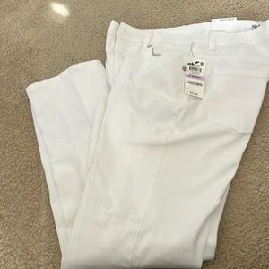 White Jeans 6S tummy control tapered leg higher rise 6 Short Style and Co